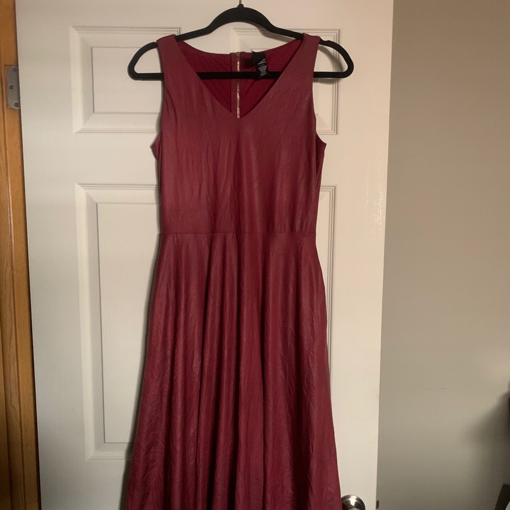 Agnes & Dora™ Fit & Flare Dress Oxblood